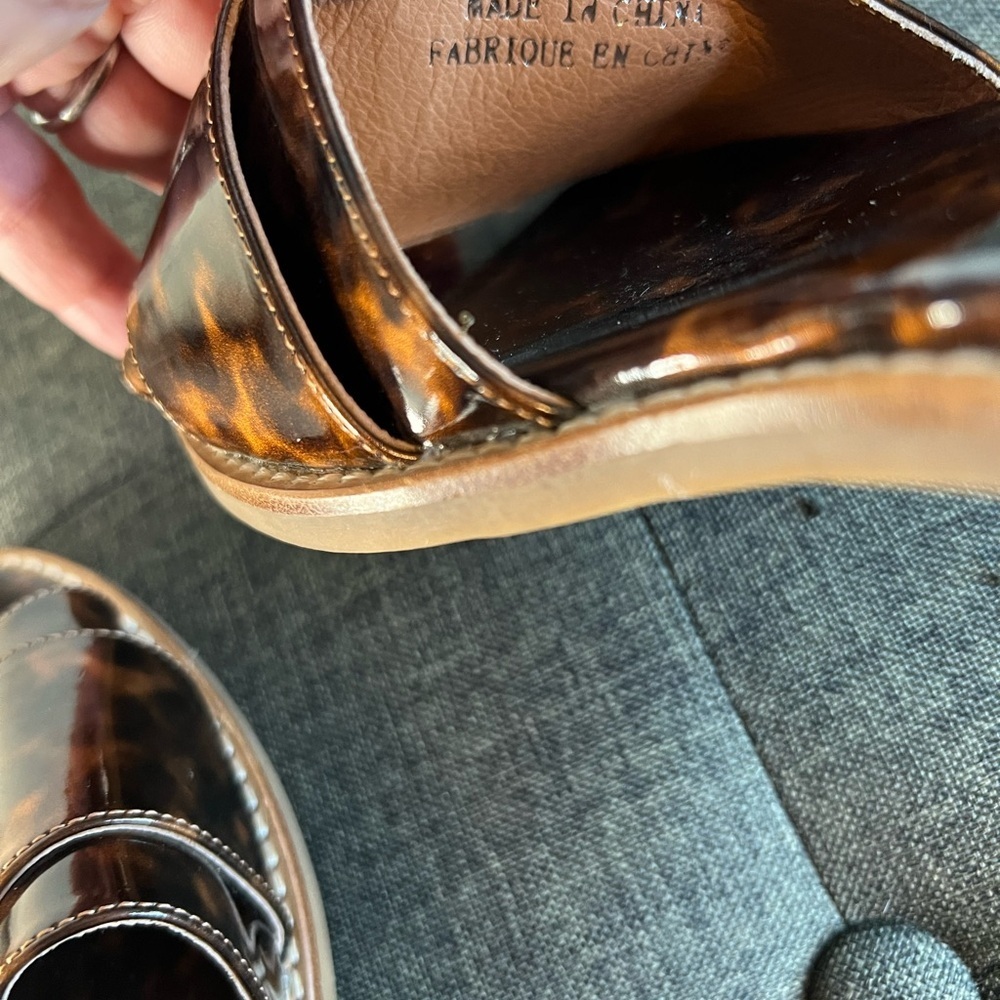Jeffrey Campbell Free People Tortoise Brown Sandals with Gold Buckle - Picture 4 of 10